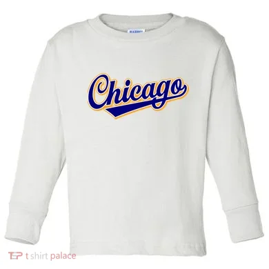 Script Chicago Logo Toddler Long Sleeve