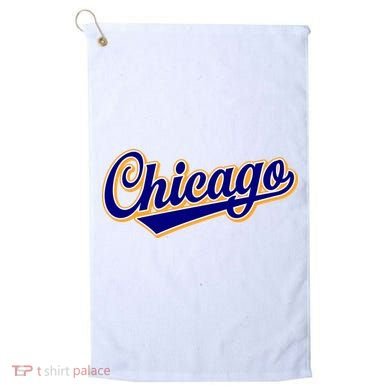 Script Chicago Logo Golf Towel