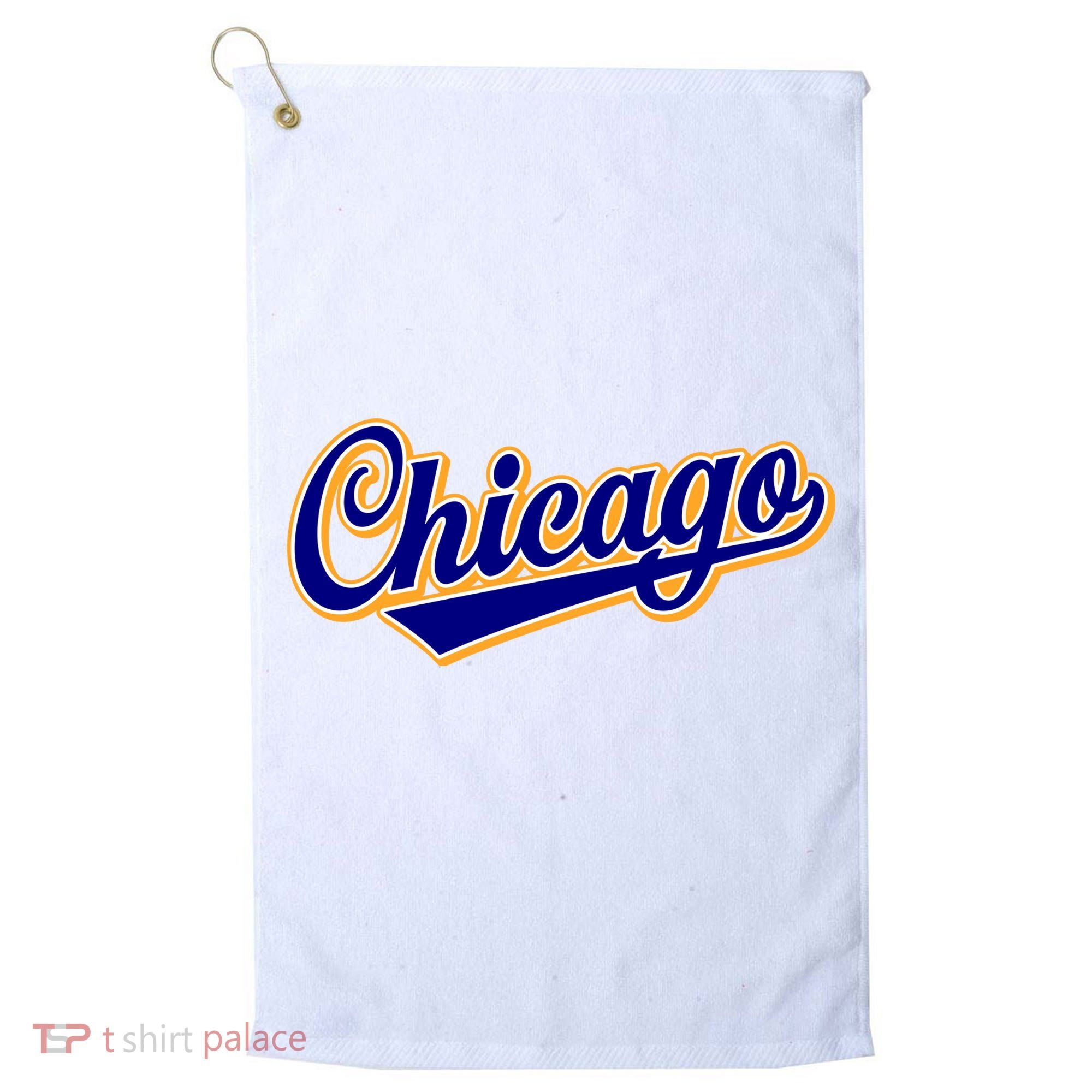 Script Chicago Logo Golf Towel
