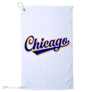 Script Chicago Logo Golf Towel