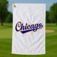 Script Chicago Logo Golf Towel thumb 1