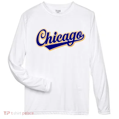 Script Chicago Logo Zone Performance Long-Sleeve T-Shirt