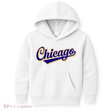 Script Chicago Logo Kids Hoodie