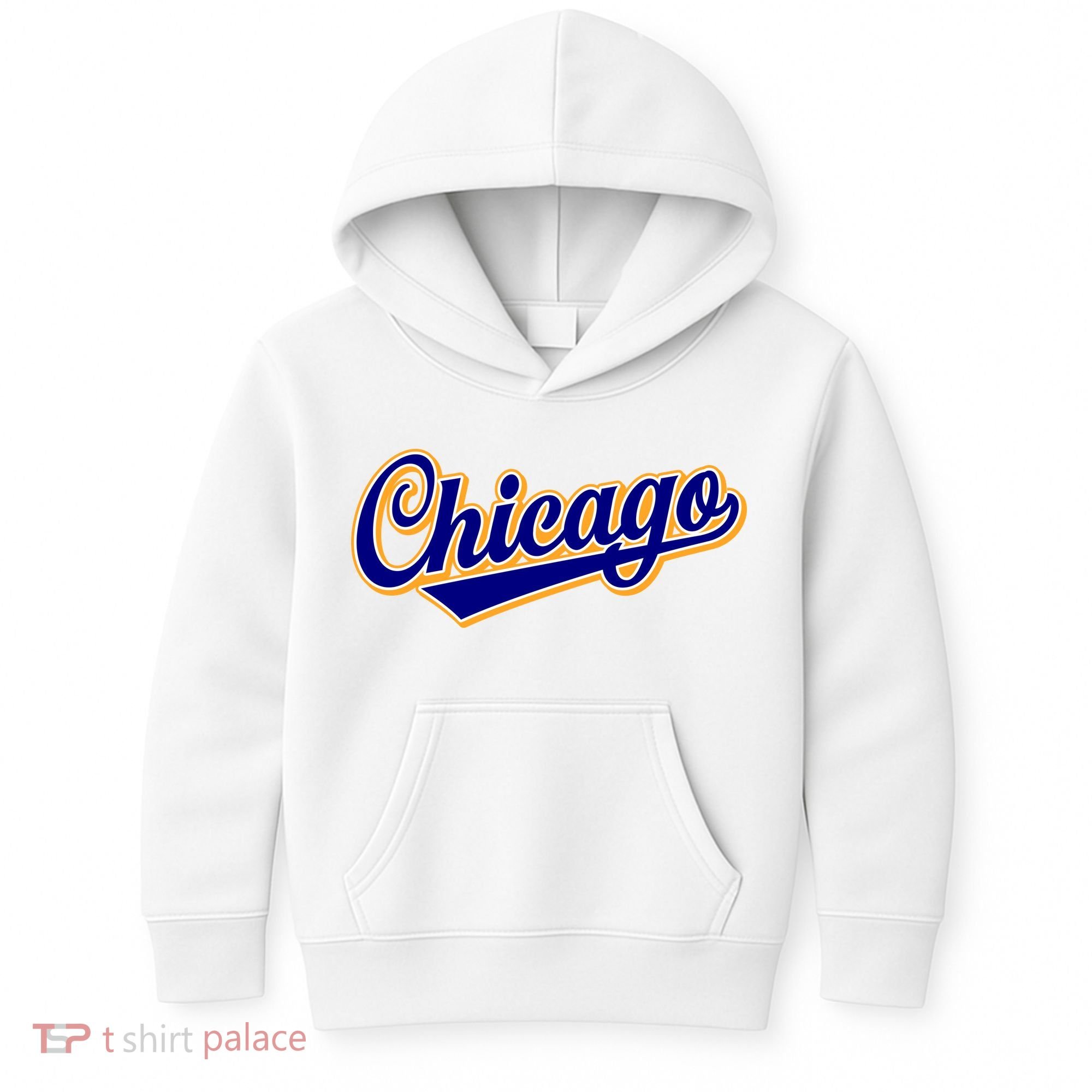 Script Chicago Logo Kids Hoodie