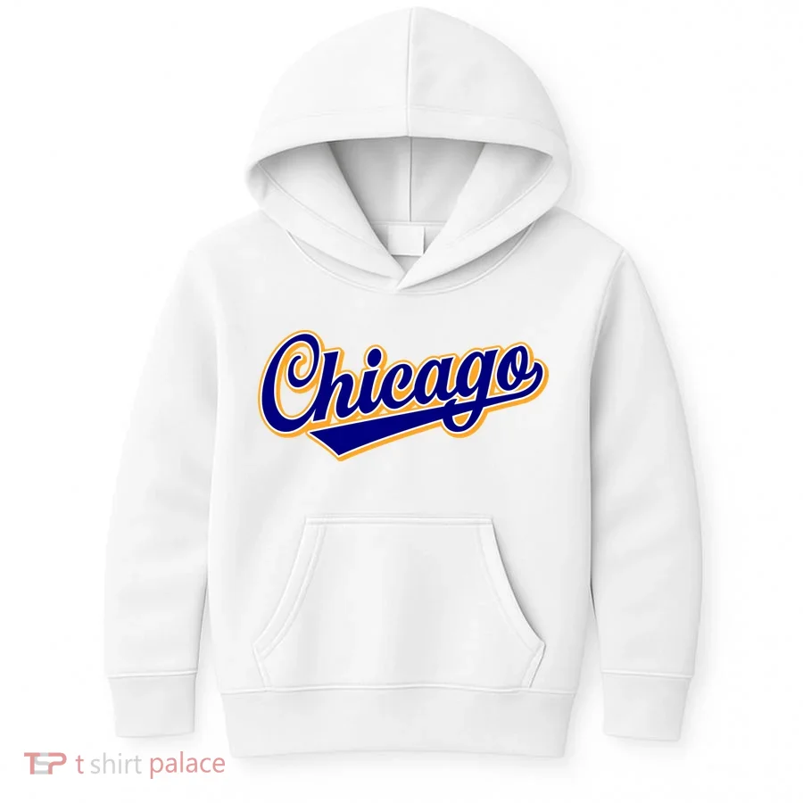 Script Chicago Logo Kids Hoodie