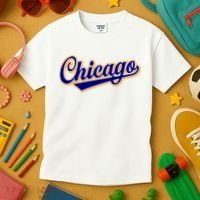 Script Chicago Logo Kids T-Shirt thumb 3