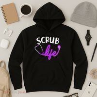 Scrub Life Stethoscope  Hoodie thumb 3