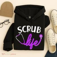 Scrub Life Stethoscope  Hoodie thumb 4