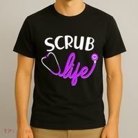 Scrub Life Stethoscope  T-Shirt thumb 3