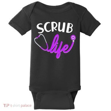Scrub Life Stethoscope  Baby Bodysuit