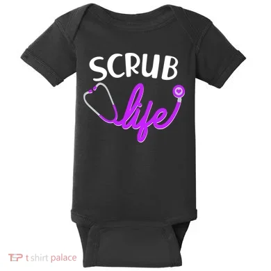 Scrub Life Stethoscope  Baby Bodysuit