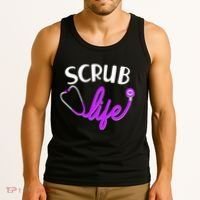 Scrub Life Stethoscope  Tank Top thumb 3