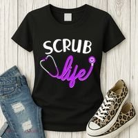 Scrub Life Stethoscope  Women's T-Shirt thumb 3