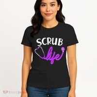 Scrub Life Stethoscope  Women's T-Shirt thumb 4