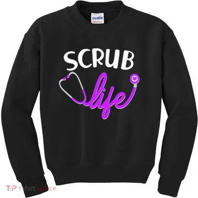 Scrub Life Stethoscope  Kids Sweatshirt