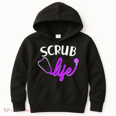 Scrub Life Stethoscope Kids Hoodie