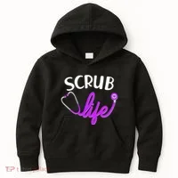 Scrub Life Stethoscope  Kids Hoodie thumb 0