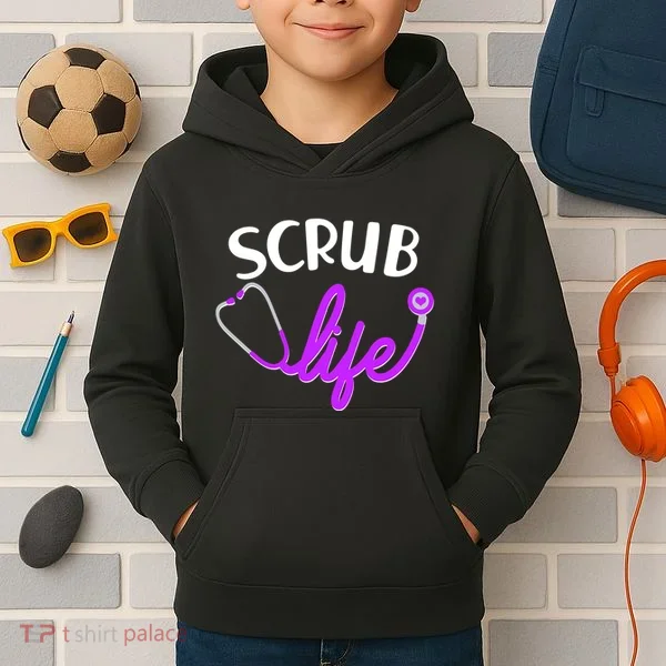 Scrub Life Stethoscope  Kids Hoodie