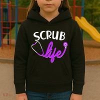 Scrub Life Stethoscope  Kids Hoodie thumb 3