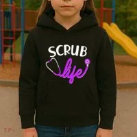 Scrub Life Stethoscope  Kids Hoodie thumb 3