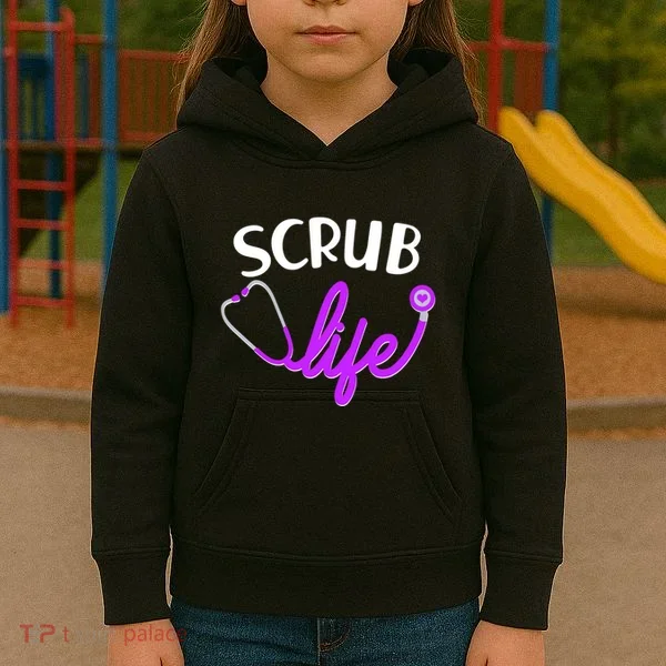 Scrub Life Stethoscope  Kids Hoodie