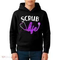 Scrub Life Stethoscope  Kids Hoodie thumb 4
