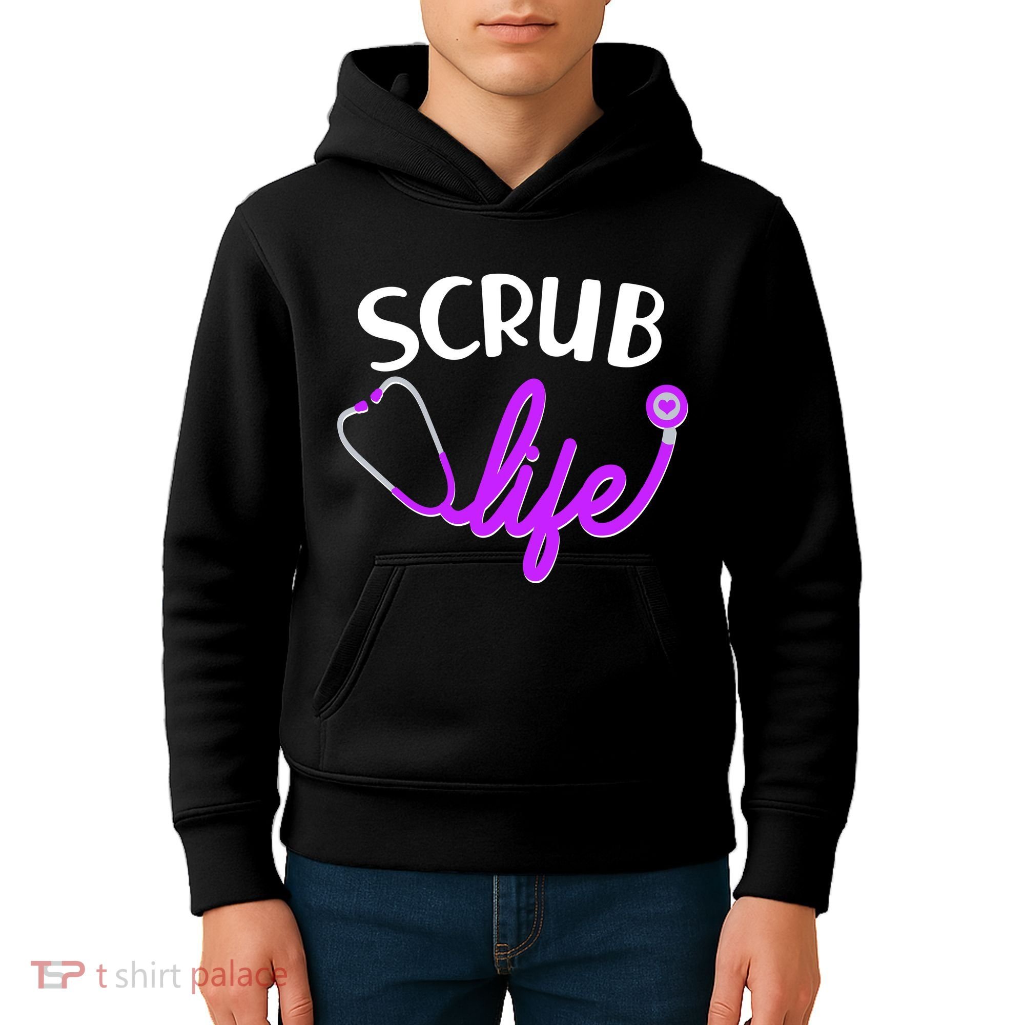 Scrub Life Stethoscope  Kids Hoodie