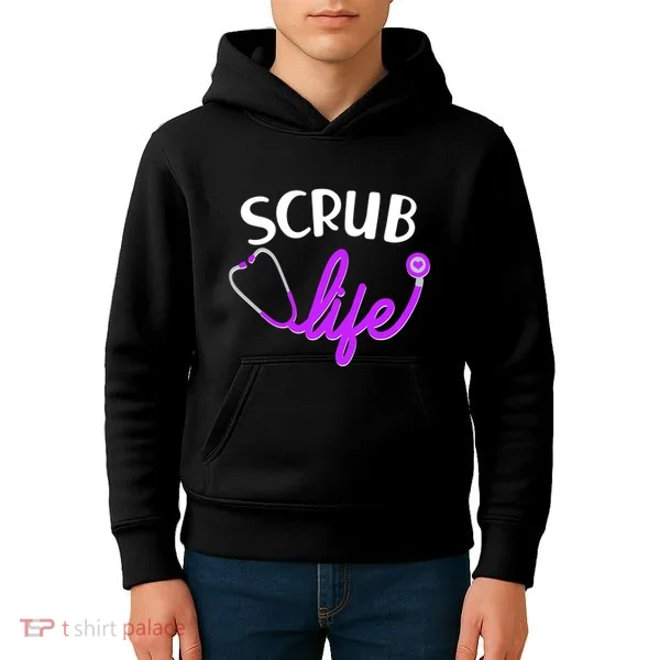 Scrub Life Stethoscope  Kids Hoodie