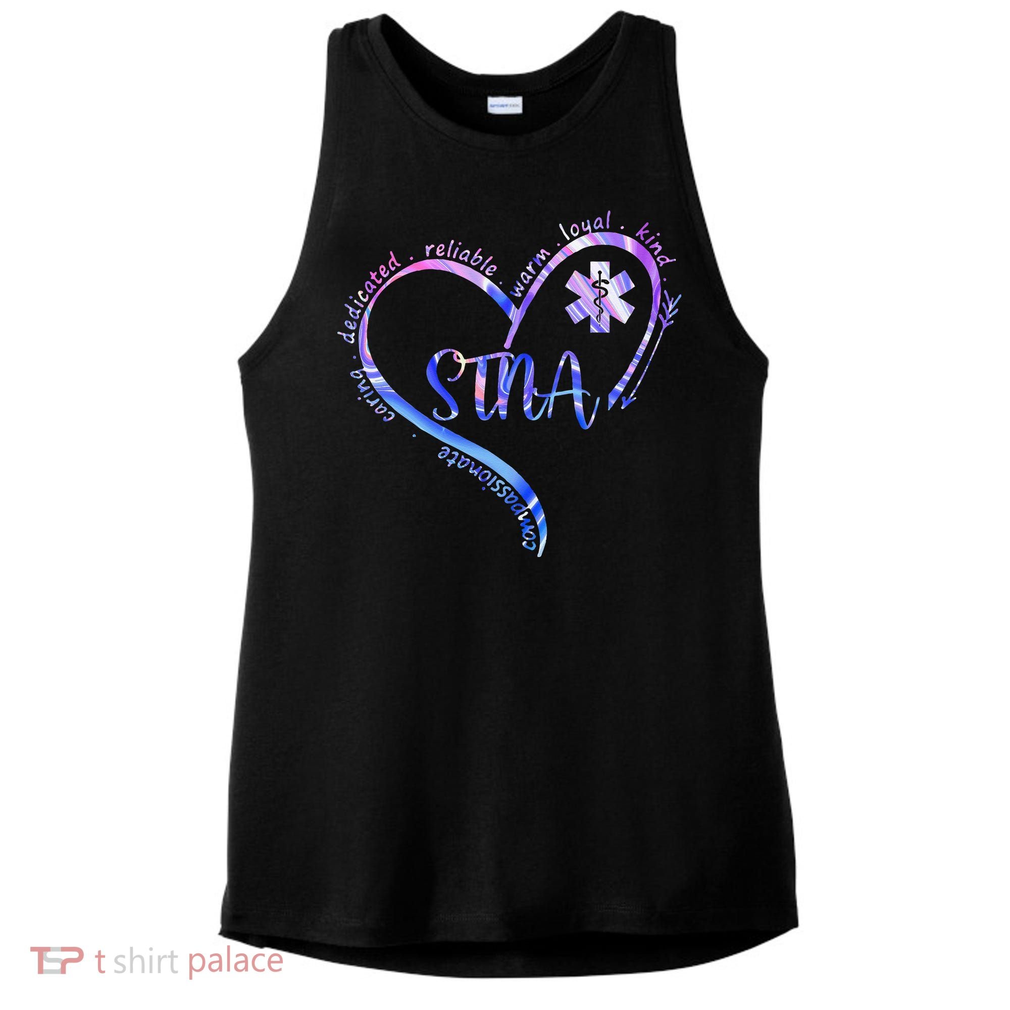 STNA Compassionate State Tested Nursing Assistant NURSE DAY Ladies PosiCharge Tri-Blend Wicking Tank