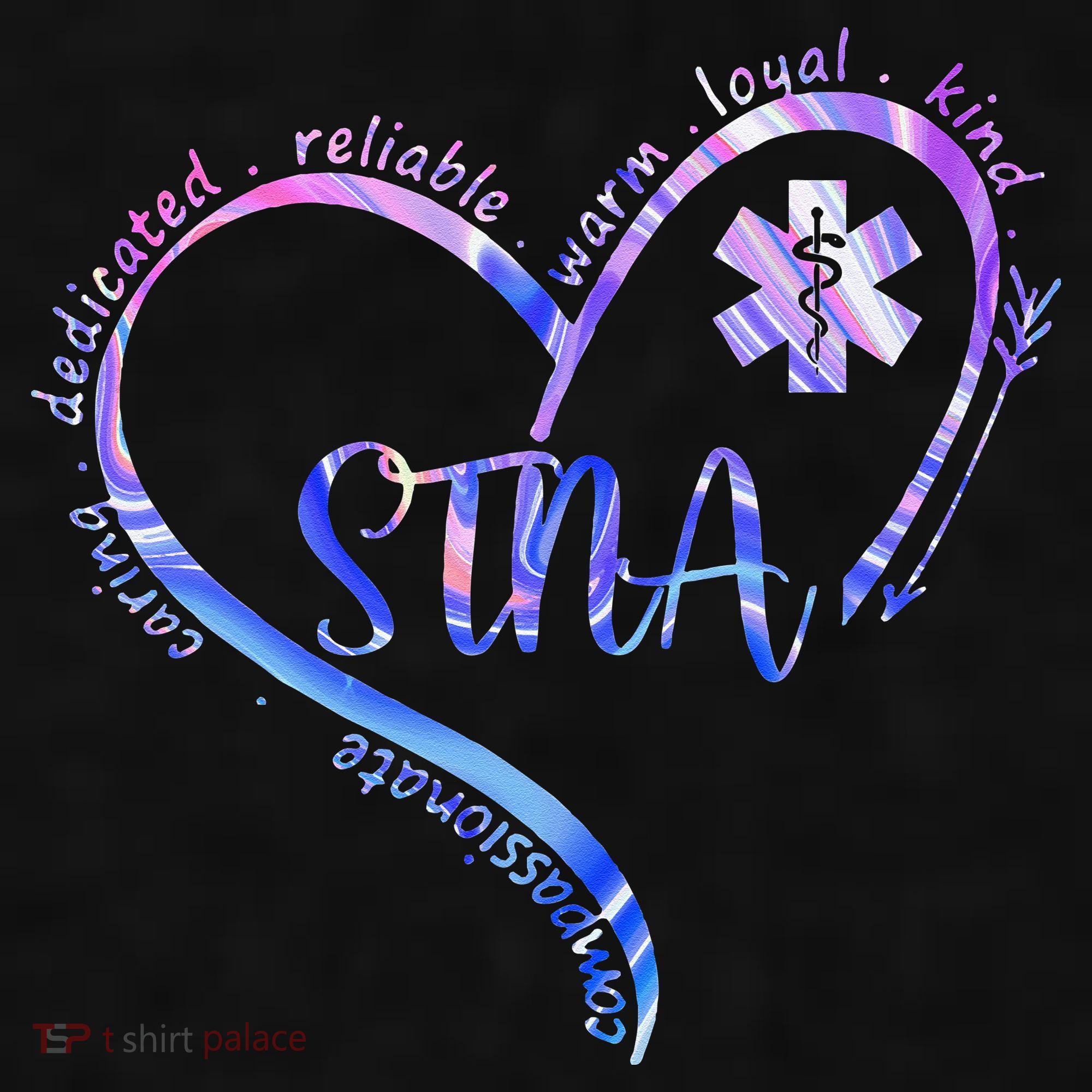 STNA Compassionate State Tested Nursing Assistant NURSE DAY Ladies PosiCharge Tri-Blend Wicking Tank
