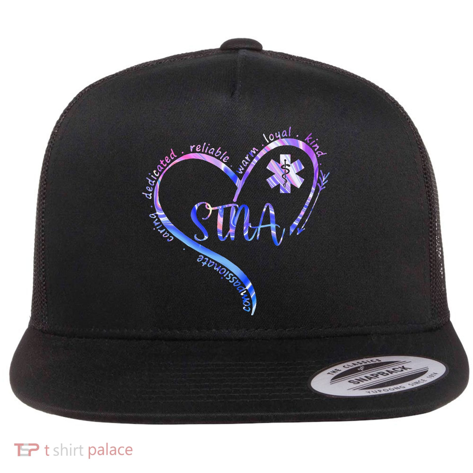 STNA Compassionate State Tested Nursing Assistant NURSE DAY Flat Bill Trucker Hat