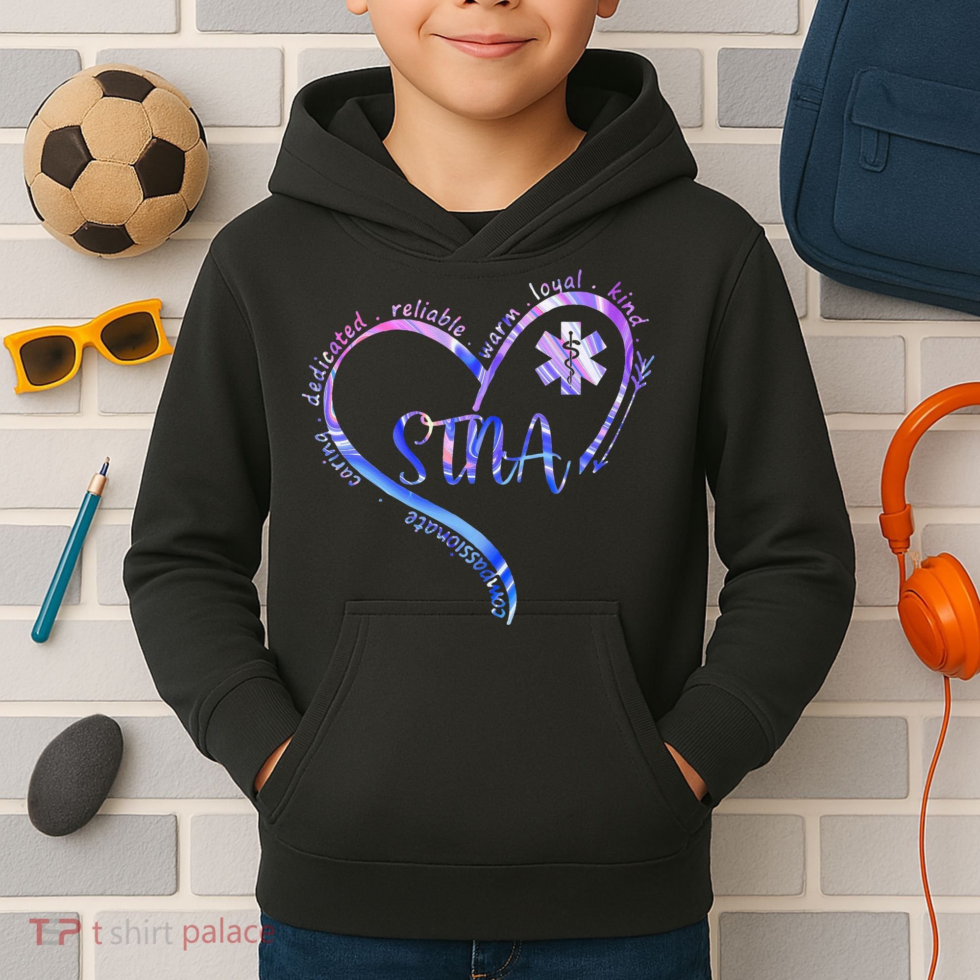 STNA Compassionate State Tested Nursing Assistant NURSE DAY Kids Hoodie