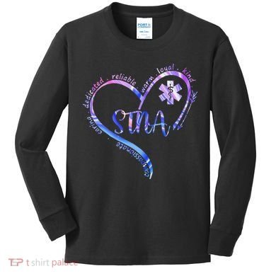 STNA Compassionate State Tested Nursing Assistant NURSE DAY Kids Long Sleeve Shirt