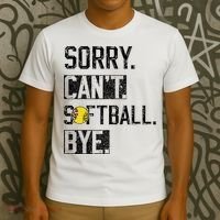 Sorry Can't softball Bye Funny softball Player vintage T-Shirt thumb 3