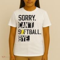 Sorry Can't softball Bye Funny softball Player vintage T-Shirt thumb 4