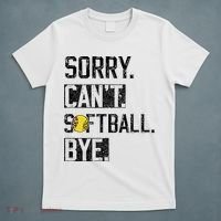 Sorry Can't softball Bye Funny softball Player vintage T-Shirt thumb 5