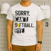 Sorry Can't softball Bye Funny softball Player vintage T-Shirt thumb 6