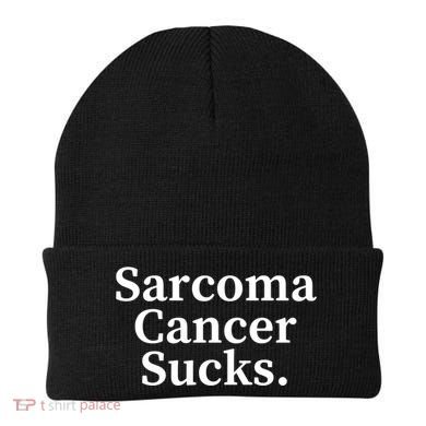 Sarcoma Cancer Sucks Sarcoma Cancer Awareness Month Support Gift Beanie