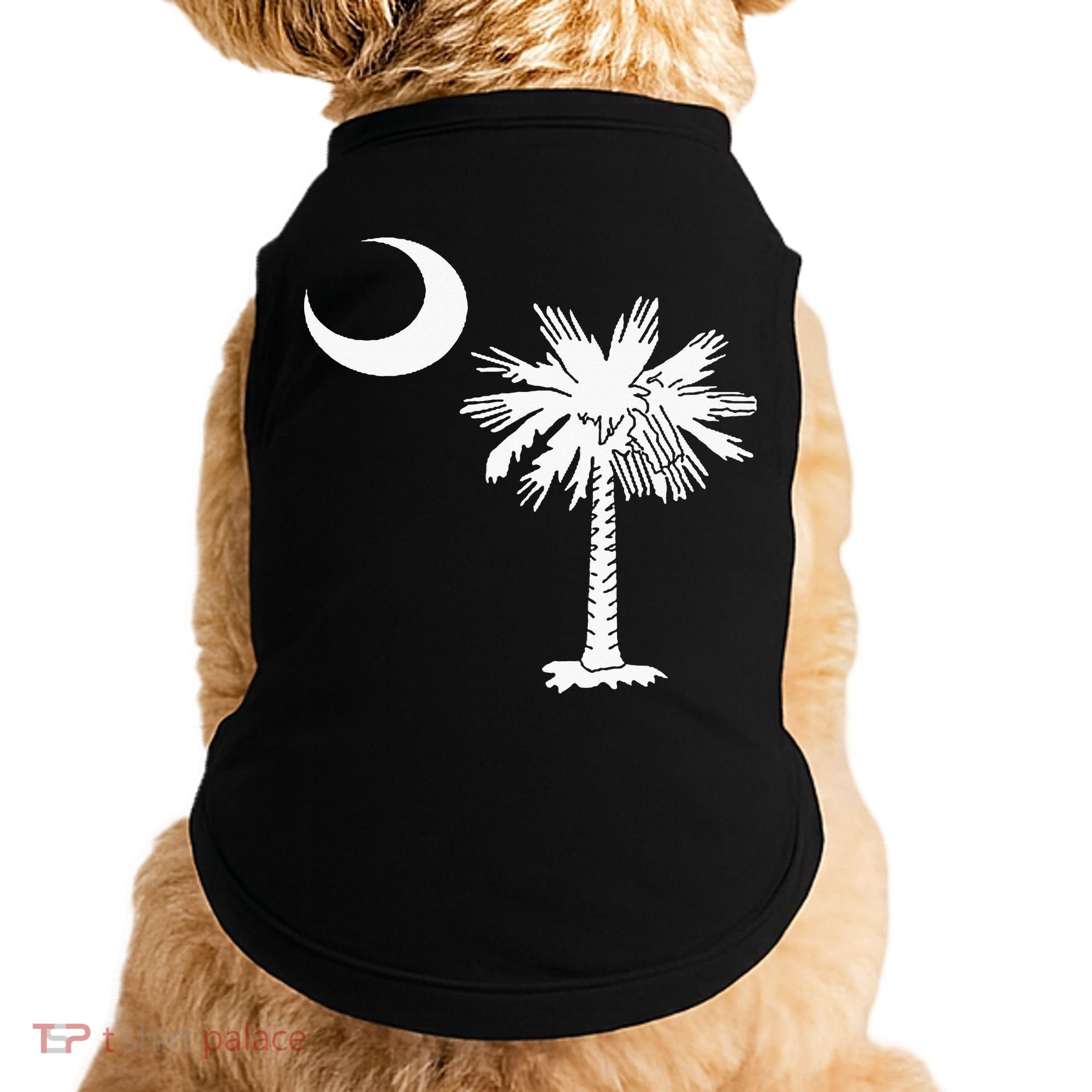 South Carolina State Flag Palmetto Tree Crescent Moon Sc Doggie Tank