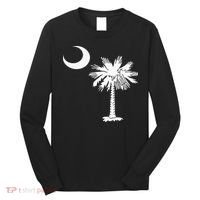 South Carolina State Flag Palmetto Tree Crescent Moon Sc Long Sleeve Shirt thumb 0