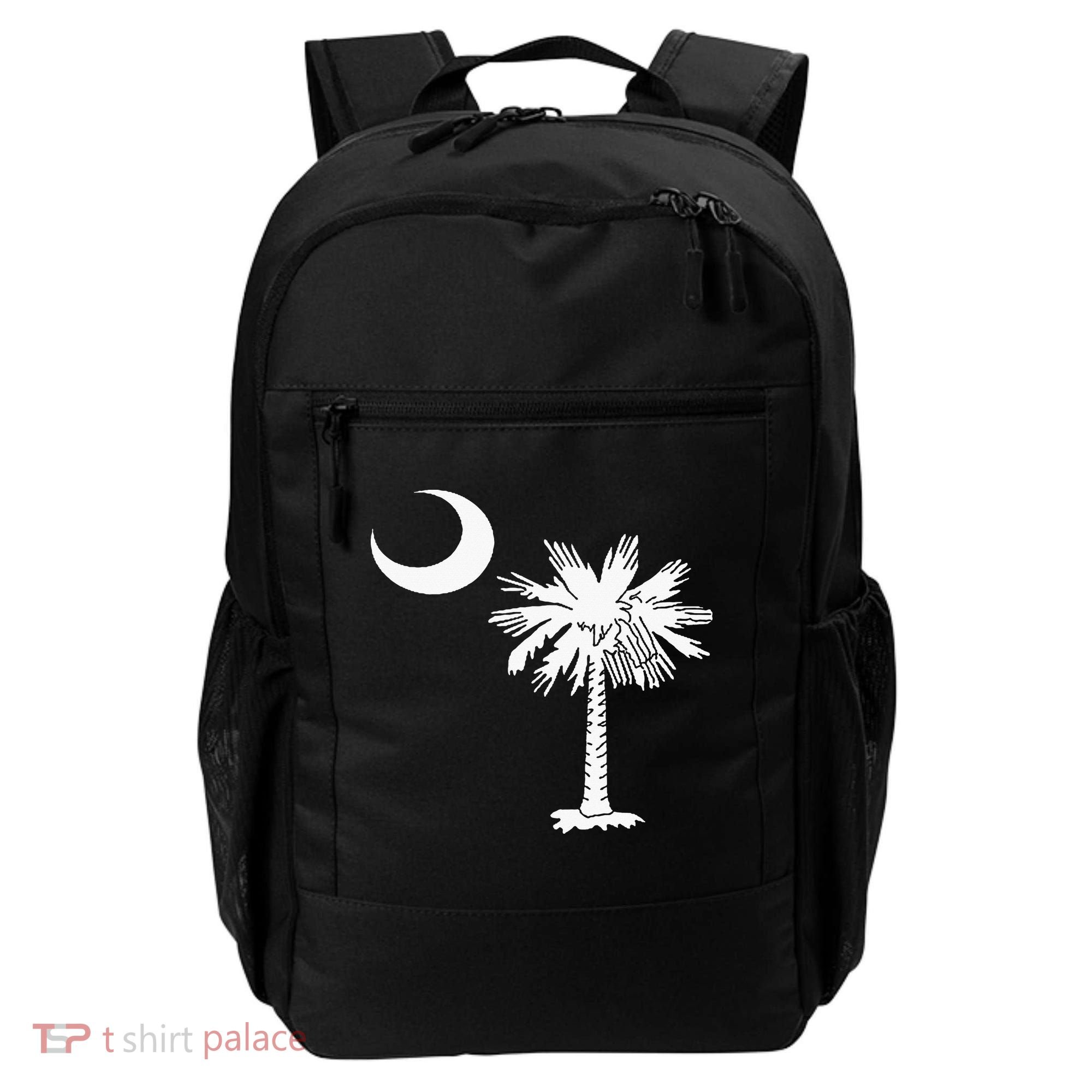 South Carolina State Flag Palmetto Tree Crescent Moon Sc Backpack