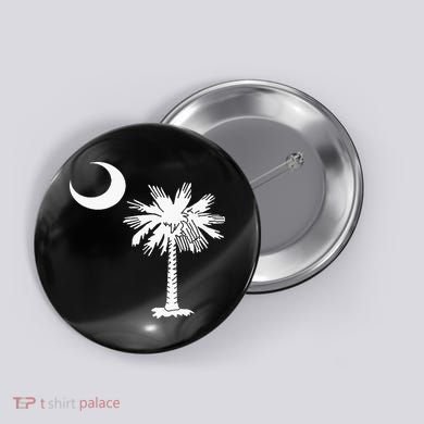 South Carolina State Flag Palmetto Tree Crescent Moon Sc Button