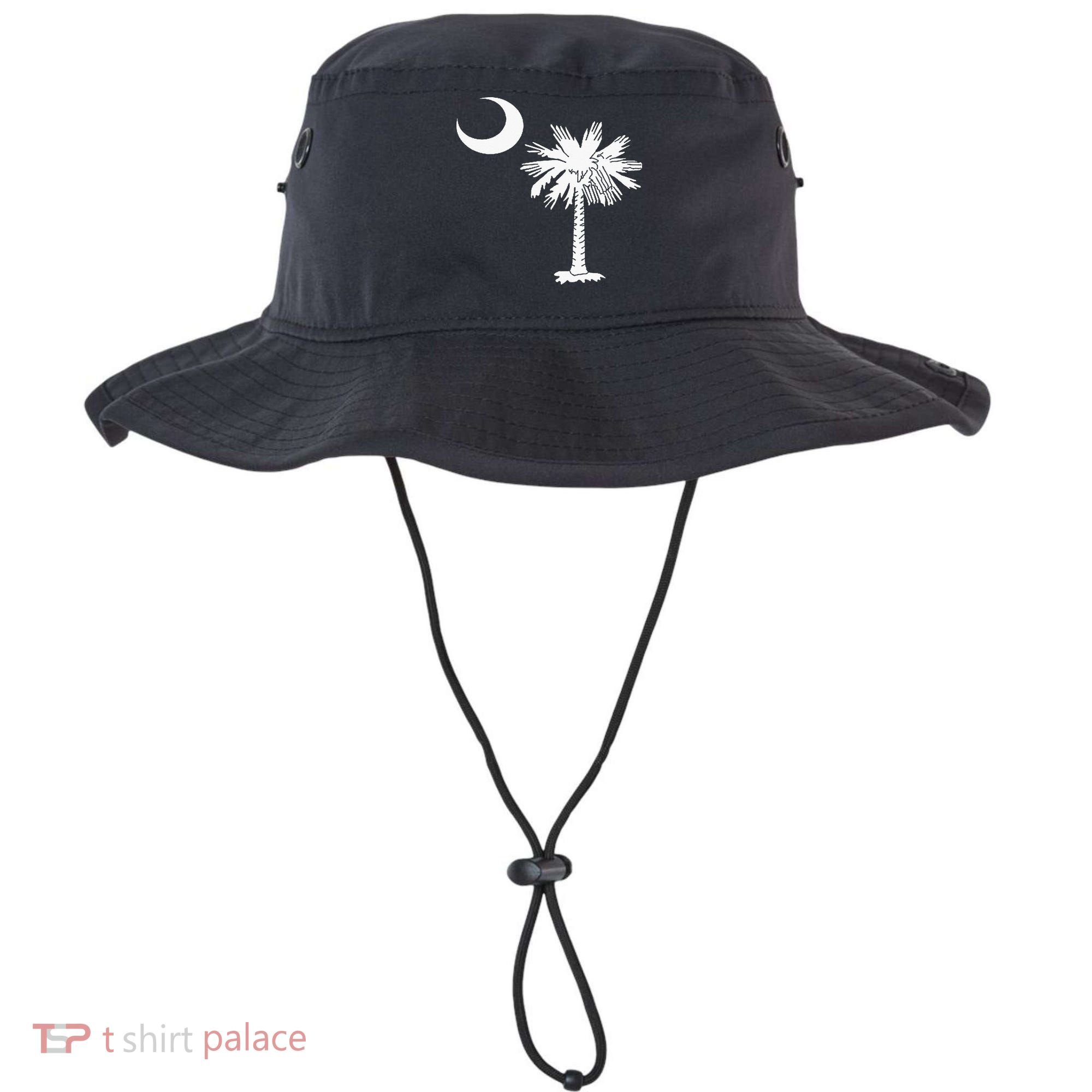 South Carolina State Flag Palmetto Tree Crescent Moon Sc Bucket Hat