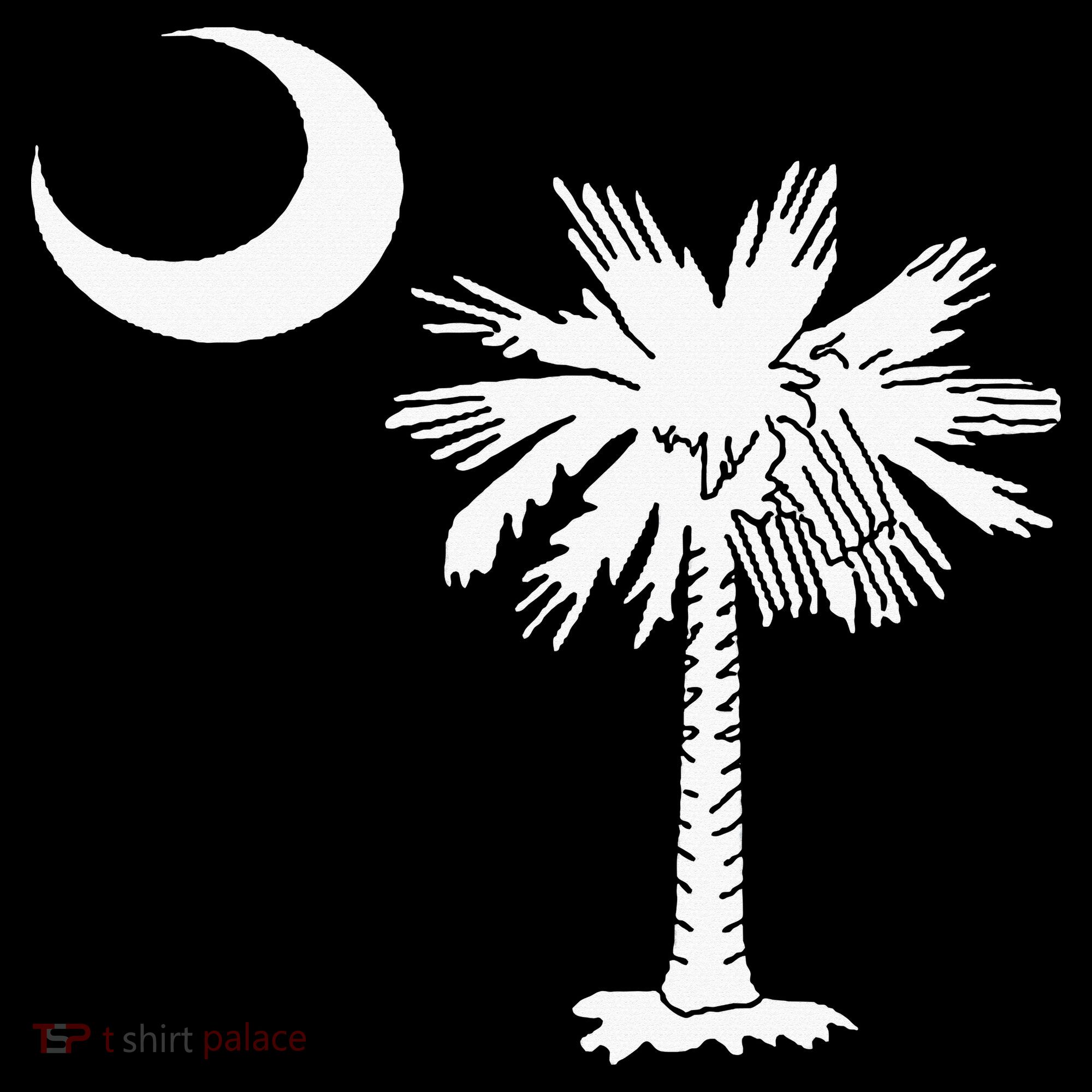 South Carolina State Flag Palmetto Tree Crescent Moon Sc Coaster