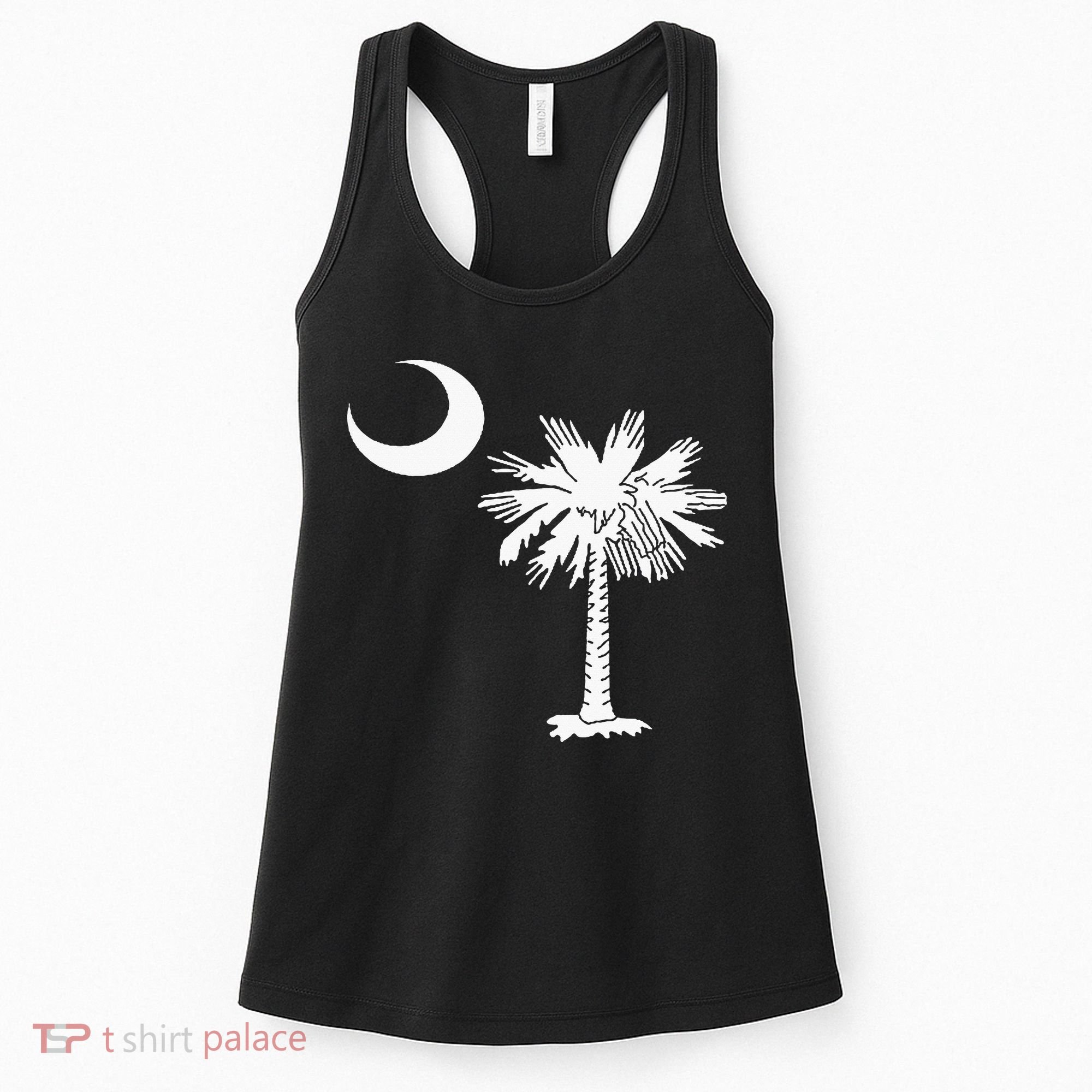 South Carolina State Flag Palmetto Tree Crescent Moon Sc Women's Tank Top