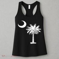 South Carolina State Flag Palmetto Tree Crescent Moon Sc Women's Tank Top thumb 3
