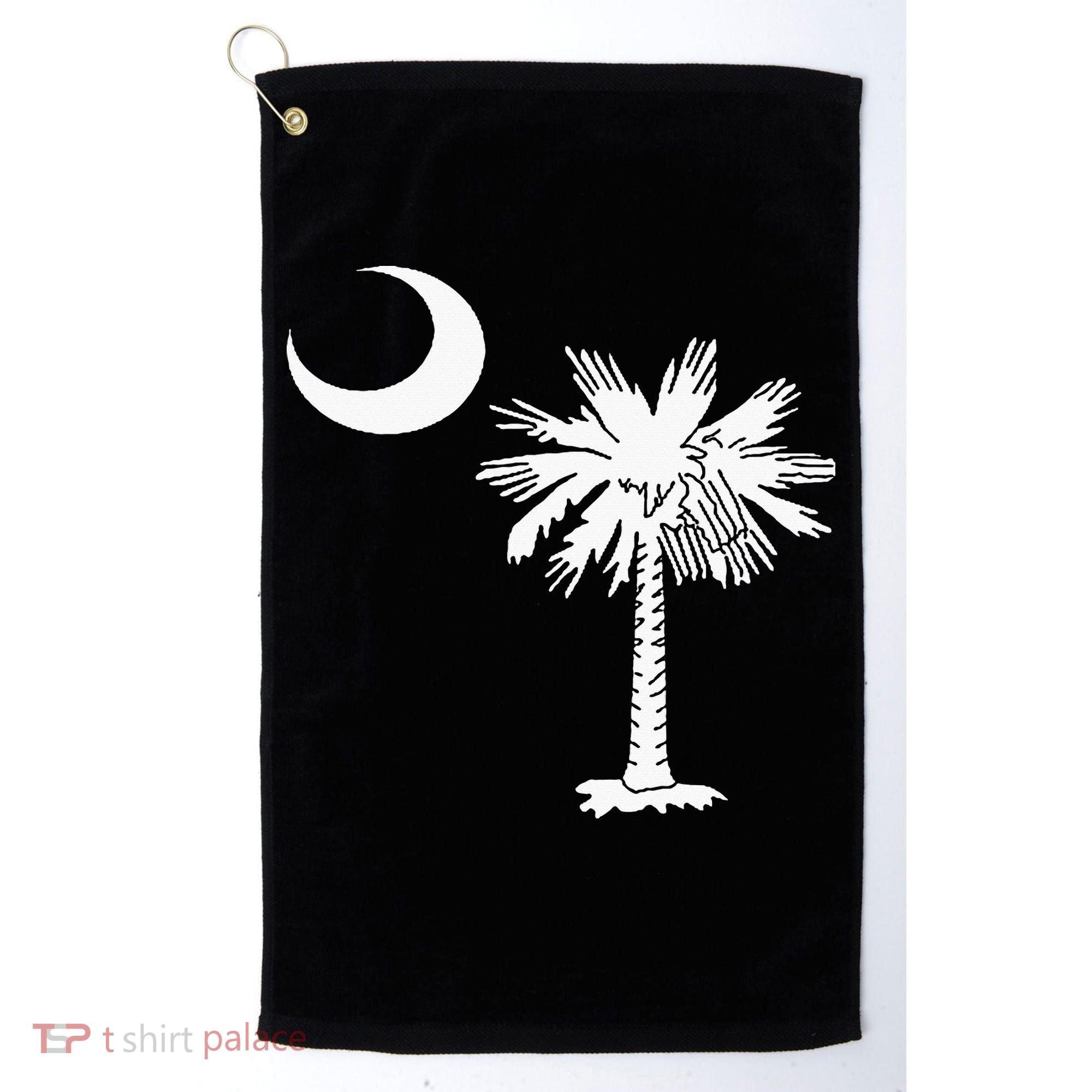 South Carolina State Flag Palmetto Tree Crescent Moon Sc Golf Towel
