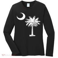South Carolina State Flag Palmetto Tree Crescent Moon Sc Women's Long Sleeve Shirt thumb 0