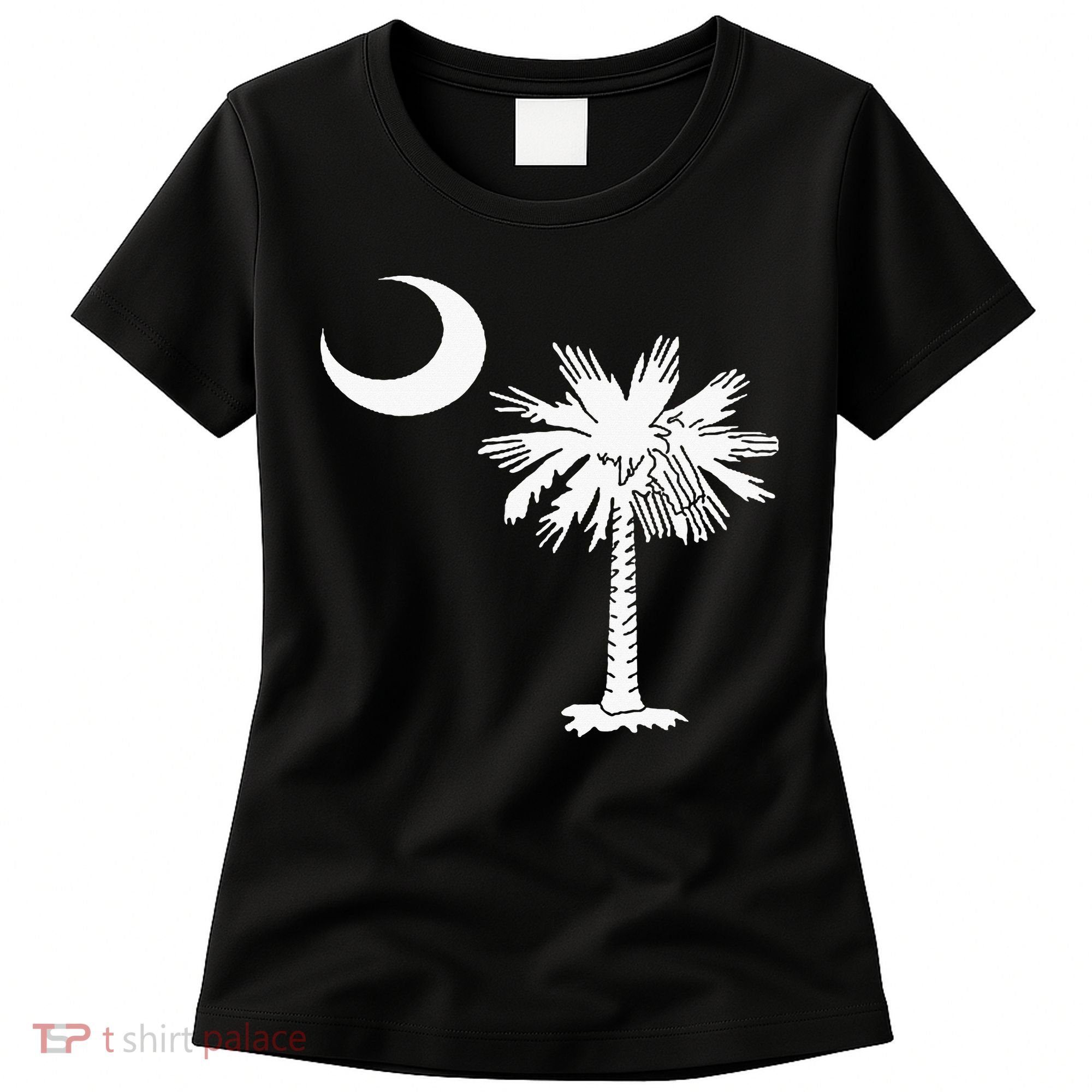 South Carolina State Flag Palmetto Tree Crescent Moon Sc Women's T-Shirt