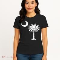 South Carolina State Flag Palmetto Tree Crescent Moon Sc Women's T-Shirt thumb 4